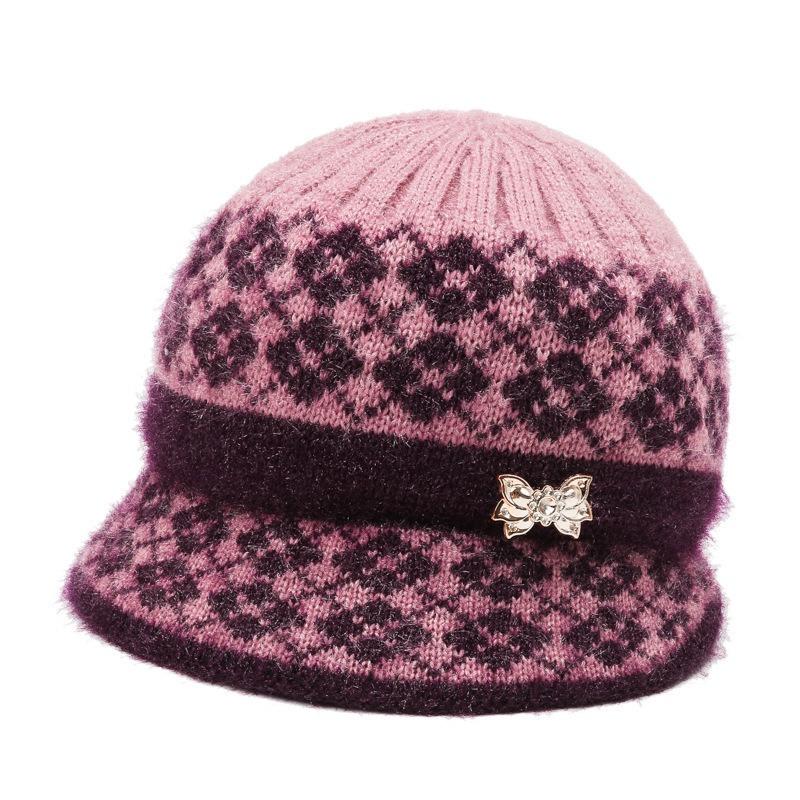 Autumn and Winter Hat Female Winter Wool Hat Mother Hat Winter Old Man Hat Female Grandma Old Lady Hat Mother-in-law Hat