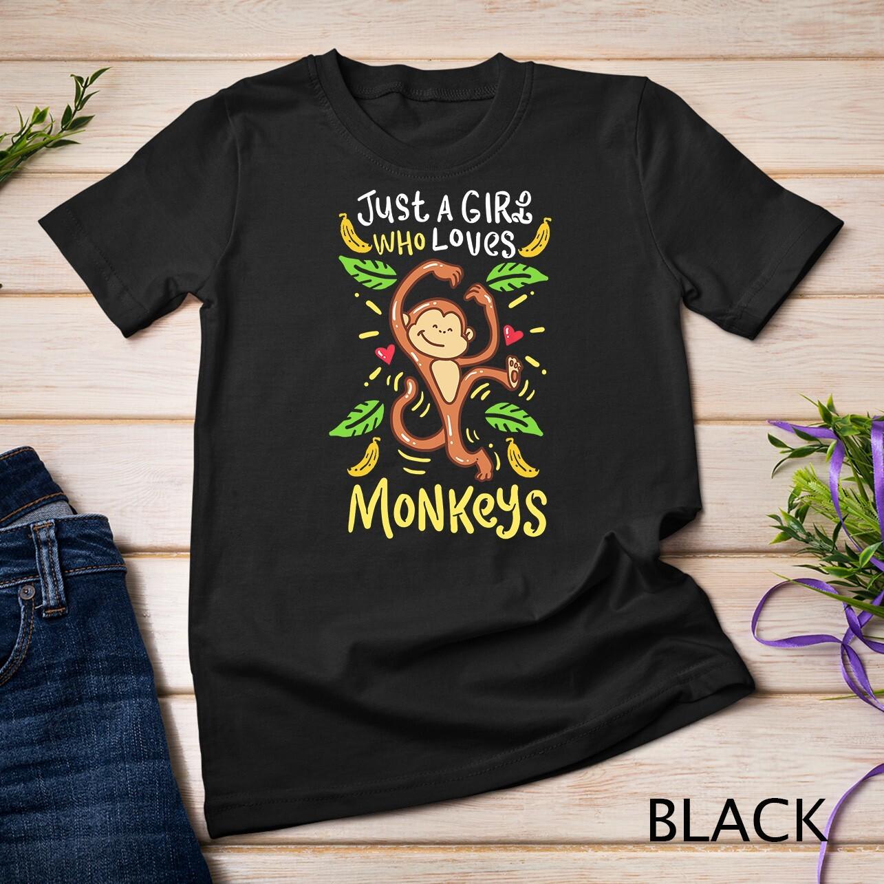 Monkey T-Shirt Mens Womens Tees Top Zoo Animal Primate Tee Zookeeper Funny Gift Unisex T-Shirt Mens Womens Tees Top 4XL