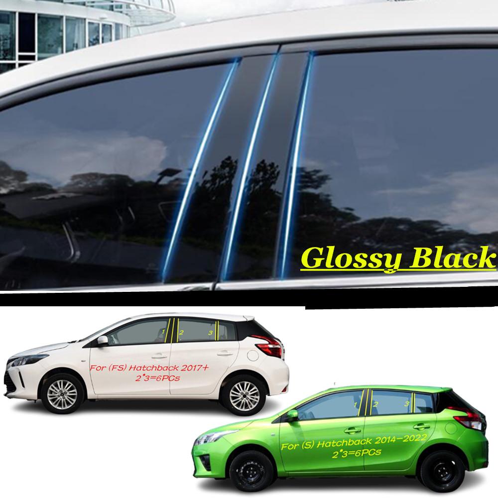 For Toyota Vios/Yaris L/FS 2005-2014- Car PC Material Pillar Post Cover Door Trim Window Molding Sticker Plate Accessories