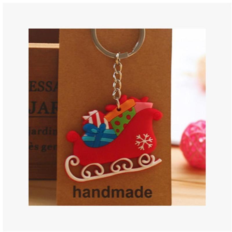Mini Father Christmas Tree Decorations Santa Claus Keychain XMAS Children's Gifts Creative Fashion Key Chains Cute Keychains