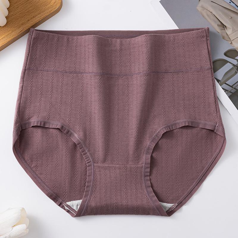 High-Waisted Cotton Antibacterial Shorts for Middle-Aged and Plus-Size Women