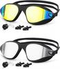Anti-Fog Swim Goggles 2 Pack, UV Protection No Leaking for Adults Youth
