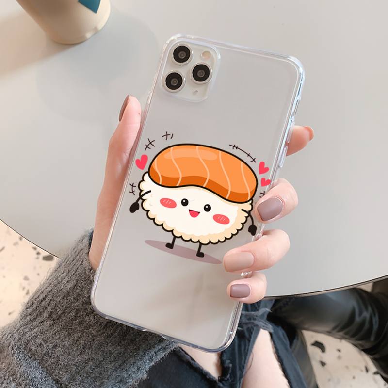 YNDFCNB Japanese Shiba Inu Sushi Phone Case for Iphone 13 11 12 Pro XS MAX 8 7 6 6S Plus X 5S SE 2020 XR Fundas