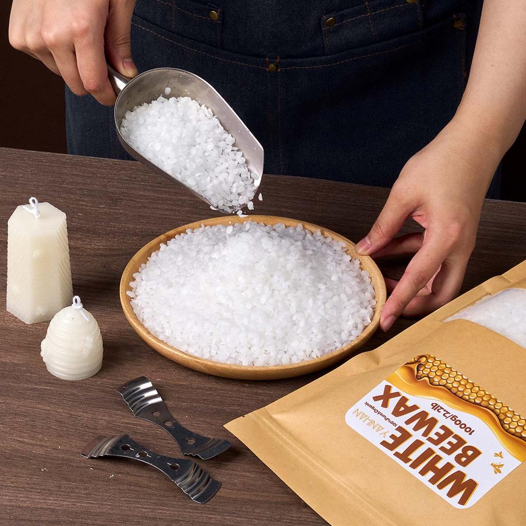 1000g Cera d'api bianca gialla granulare pura naturale Regalo Fatto a Mano Fai da Te Materie Prime Candela di Cera Profumata Materiali per Artigianato