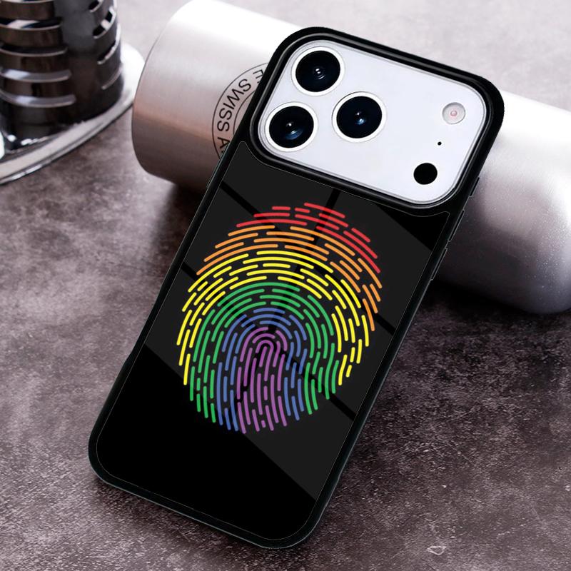 Rainbow Gay LGBT Finger Phone Case for iPhone 17 16 15 Pro Max Air 14 13 12 11 Plus Shockproof Capa Cover