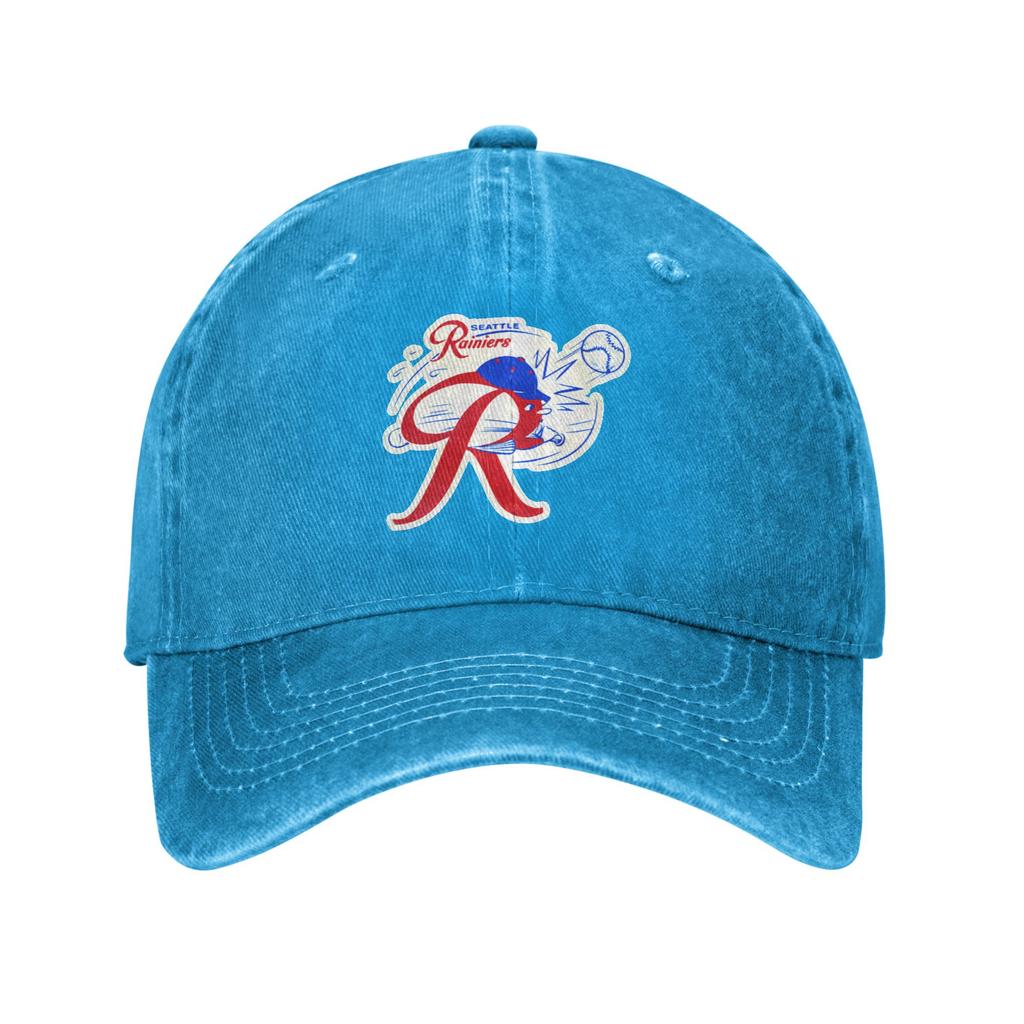 Seattle Rainiers Shopping And Dating Baseball capMakes The Face Look Smaller Commuter Style Denim Trucker Hat