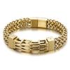 Men's Fashion Double-Layer Square Chain Titanium Steel Bracelet with Magnetic Clasp