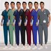 Scrubs Men Wholesale Scrubs Uniforms Medical Jogger Set Nurses Accessories Dental Clinic Pet Grooming Scrub Top Pants Sets