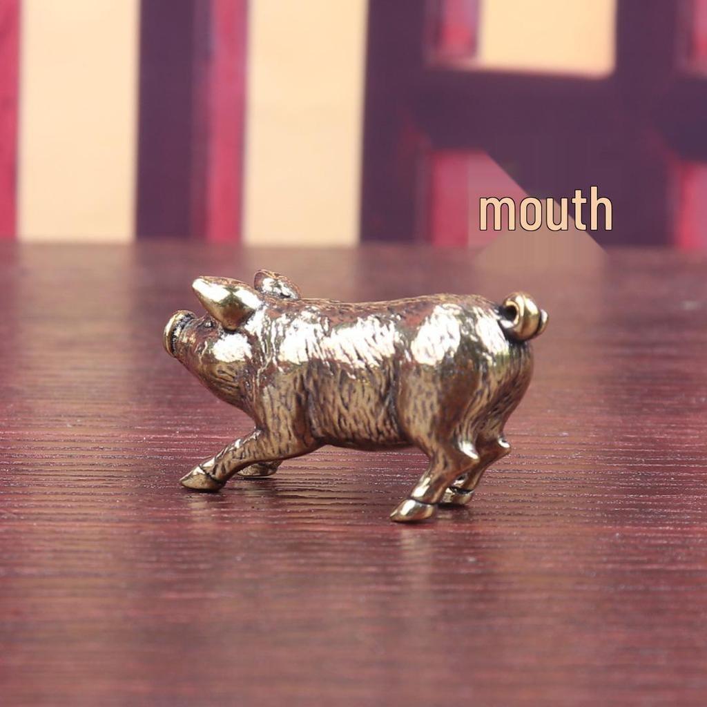 Solid Brass Piglet Zodiac Tea Pet Ornament