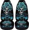 Halloween Skull Car Seat Covers 2 Pcs Car Seat Covers Front Seats Only Breathable Breathable Easy to Install Anti-Slip Back