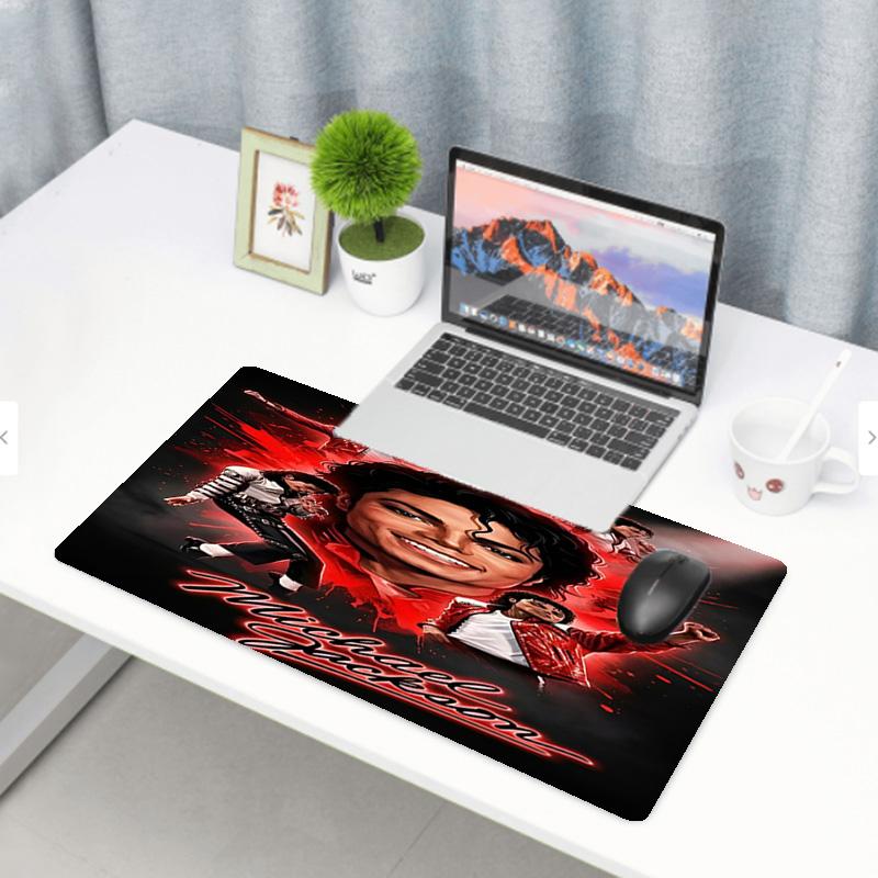 Alfombrilla de ratón con estampado de Michael Jackson, Alfombrilla antideslizante para teclado de escritorio, para PC Portátil Gaming Trabajo Uso Diario, Regalo Sorpresa Fresco para Festival