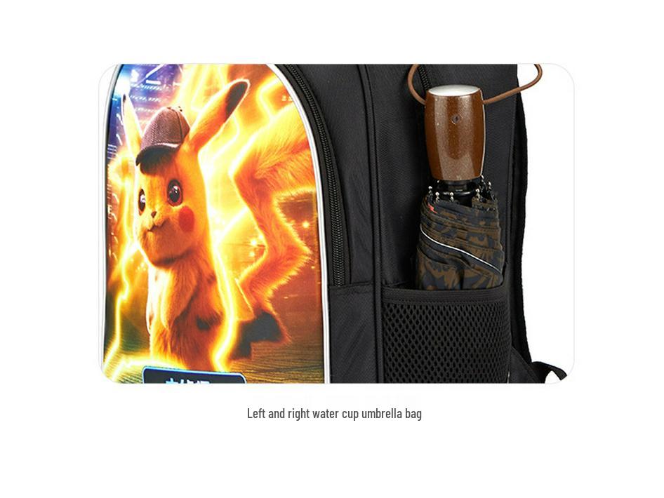 Cross-border Classic Mountains & Seas Stick Figure Kids' Backpack for Grades 1-6 - Load-Reducing Double Shoulder Bag for Boys