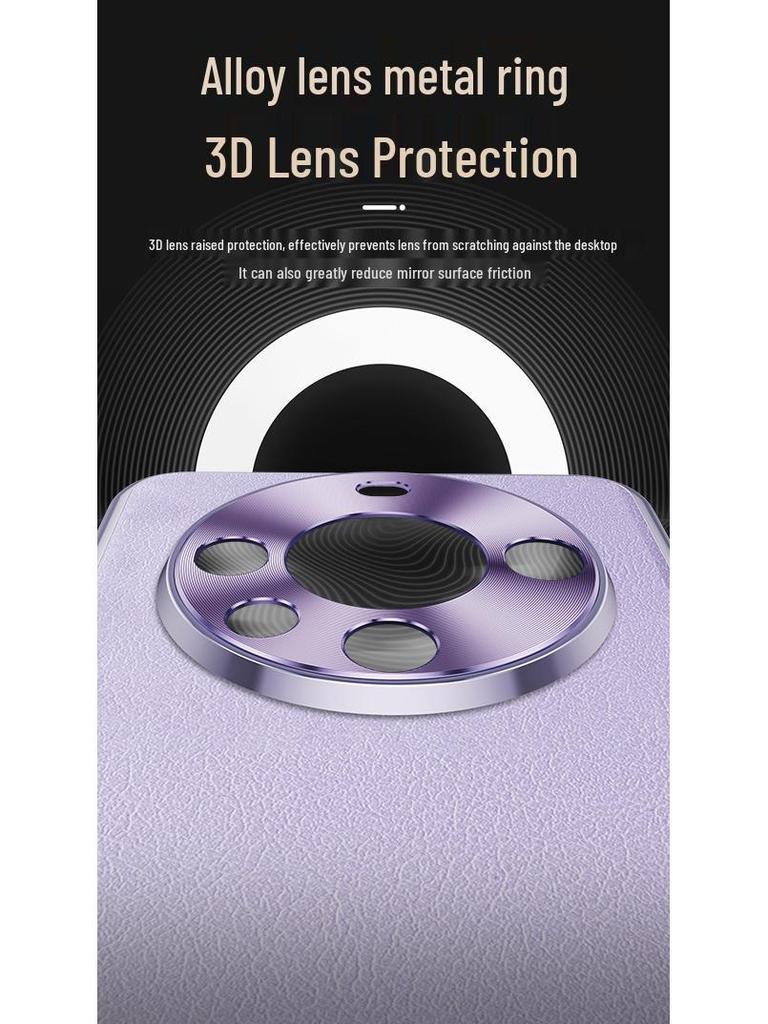 Huawei Mate60 Pro Protective Leather Case - Drop-Proof, Plain Design