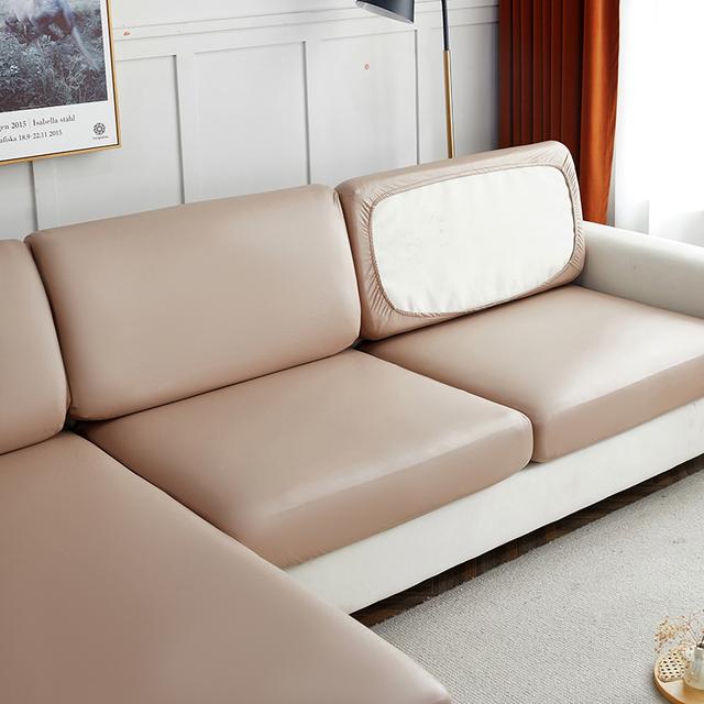

Легко очищаемый водонепроницаемый чехол для мебели из искусственной кожи, твердый чехол для дивана, чехол для углового дивана, эластичный эластичный чехол для дивана enlarge size-1