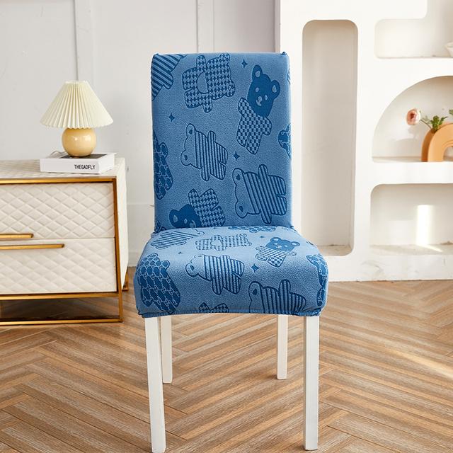Thick Jacquard Chair Cover Spandex Stretch Slipcovers Chair Seat Covers For Kitchen Dining Room Wedding Banquet Home 1pc
