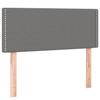 Box Spring Bed with Mattress & LED Dark Grey 120x190 cm Fabric