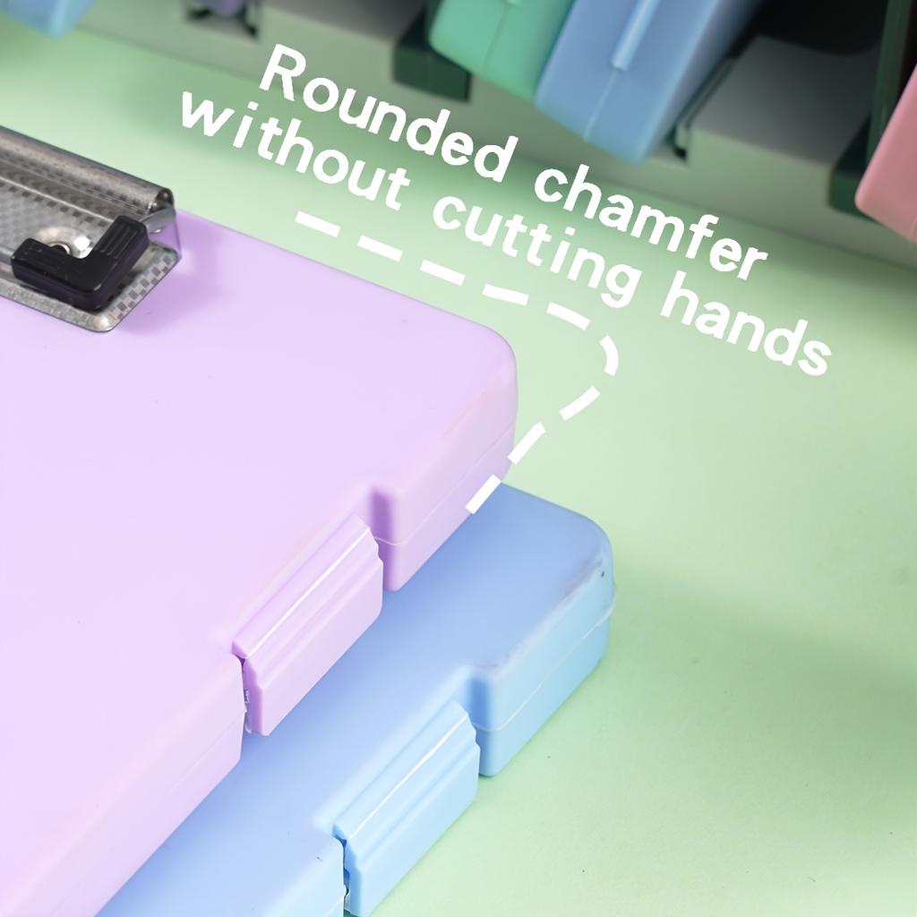 3pcs Durable PP Clipboard Organizer with Writing Pad - Sleek A4 Document Holder, Multi-Color, Ideal for Office & School Supplies