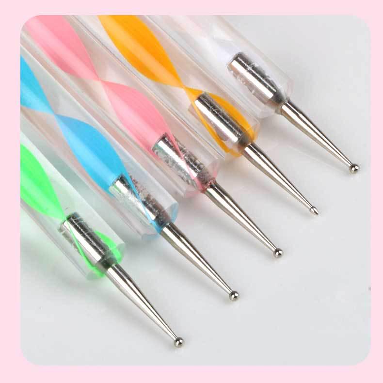 5-Piece Double-Headed Nail Art & Polymer Clay Dotting Tool Set