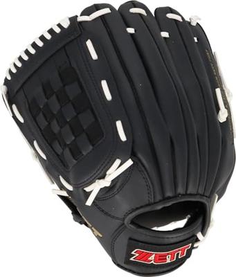 [Amazon.co.jp Exclusive] ZETT Catch Ball Glove for Beginners with Shock Absorbing Pads, 12-inch, Left-Handed Throw, Black and White, BDG3522A