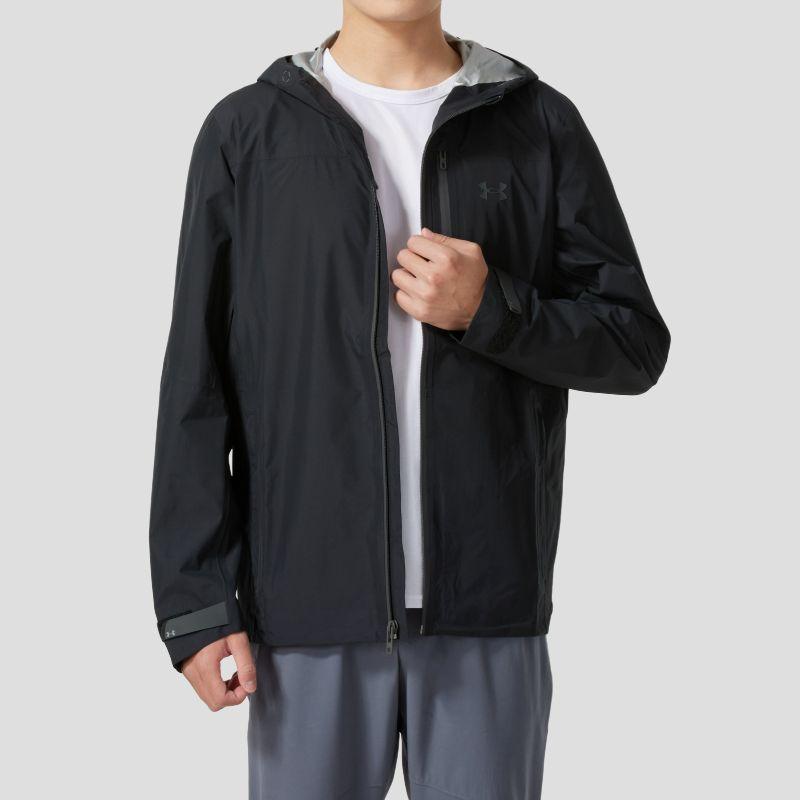 Under Armour Stormproof Comfortable Hooded Zipper Training Multi-Pocket Jacket Men Jackets Black 1385271-001