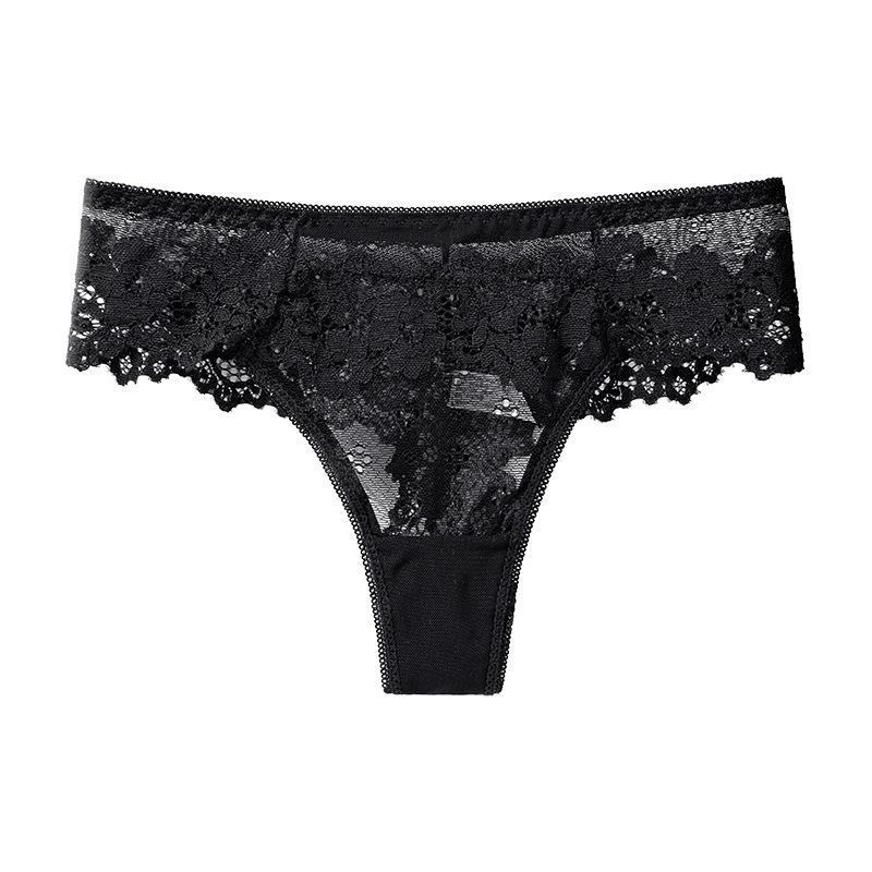 Lace Thong Women Lace Low Waist Panties Sexy Transparent Underwear Ladies Briefs Lingere Panty Underware Womens Lingerie