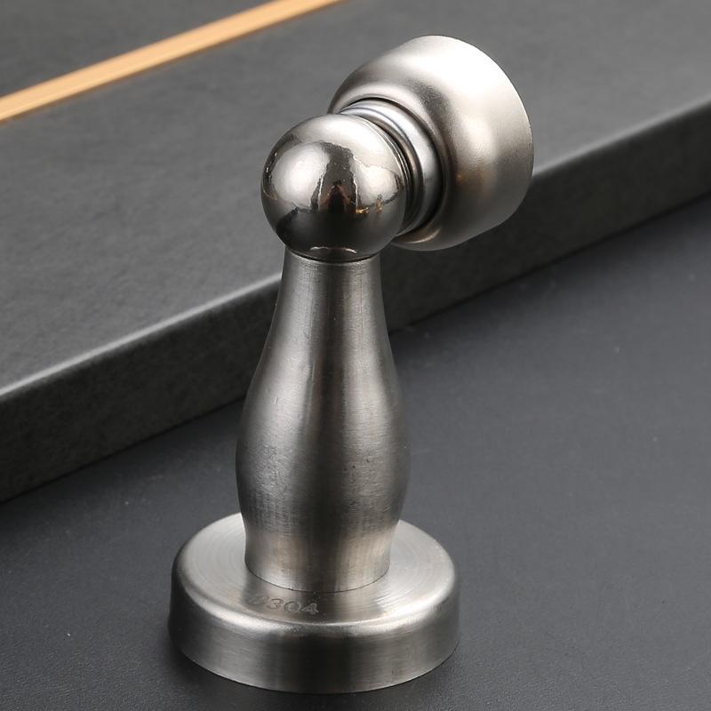 New Stainless Steel Magnetic Door Stopper Sticker Toilet Glass Hidden Door Holders Catch Floor Doorstop Door Hardware