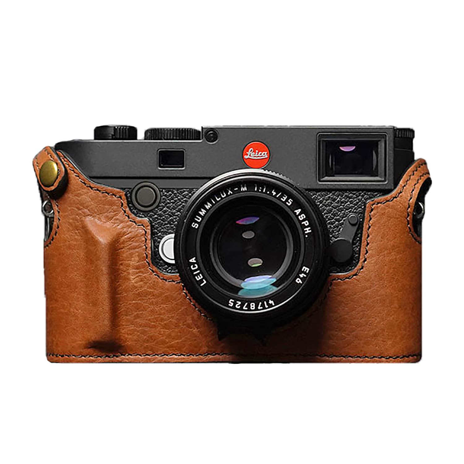 

QIYAONUO Body Case for Leica M10, M10-P, M10P, M10R, and M-D Cameras, Half Body Case with Tripod Socket, Simple and Retro Design (C-Brown)