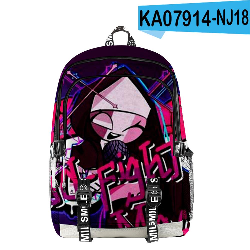 Cartoon Youthful School Bags Unisex Friday Night Funkin Travel Bags 3D Print Oxford Waterproof Notebook multifunction Backpacks