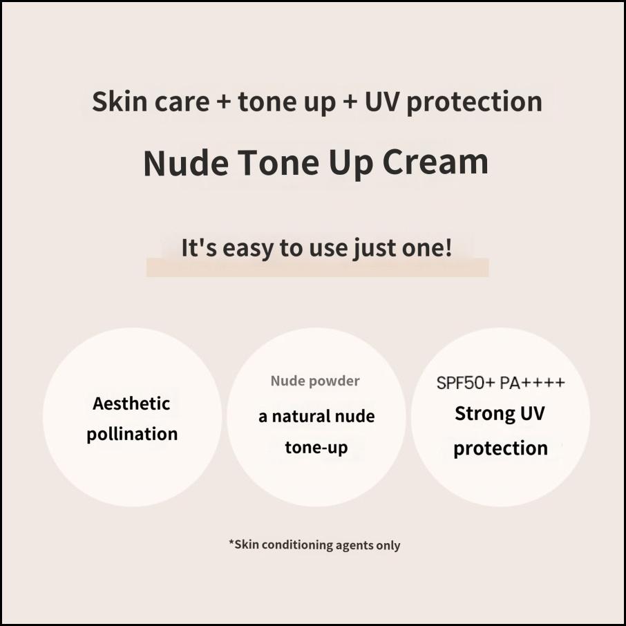 AHC Crème Tonalisante Nude Éclat Naturel 40ml – Crème Éclaircissante Quotidienne Légère pour une Peau Éclatante