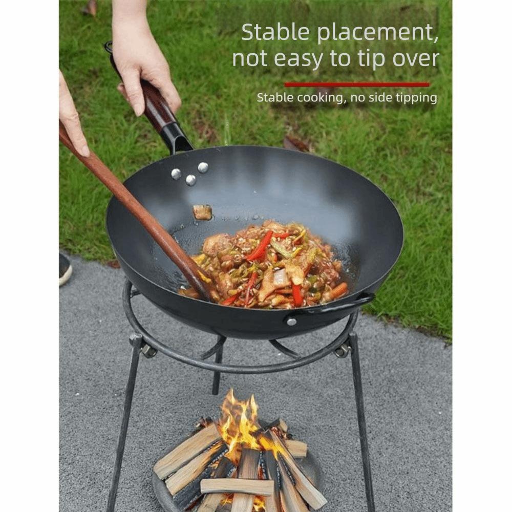 Verstärkter Stahl Camping Lagerfeuer Dreibein Faltbar Camping Grill Topfhalter Camping Küche