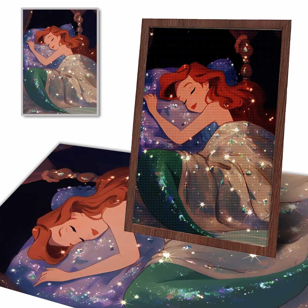 Full Round Diamond Painting The Sleeping Princess Art Rhinestone Picture Mosaic DIY 5D Cross Stitch Embroidery Home Decoration