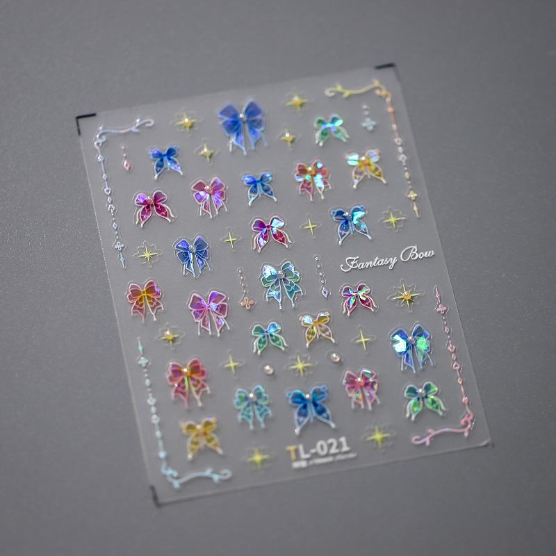 1pcs Cute Cat Claw 3D Jelly Relief Nail Stickers 3D Adhesive Stickers For Nails DIY Slider Nail Art Decorations