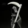 Compact Gothic Collectible Female Grim Reaper Statue with Sickle 3D Printed Black Robe Dark Queen Figurine Mysterious Sculpture for Home Office