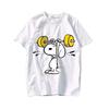 2026 New Snoopy Printing Cotton T-shirt Animation Cartoon Boys and Girls with The Same Loose Pure Cotton Cute Pure Cotton Top