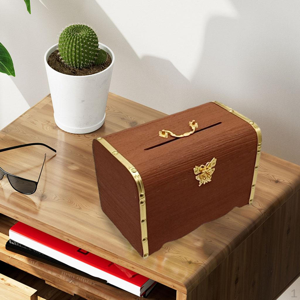 

Handcrafted Wooden Piggy Bank with Lock and Keys 20x14.5x15cm