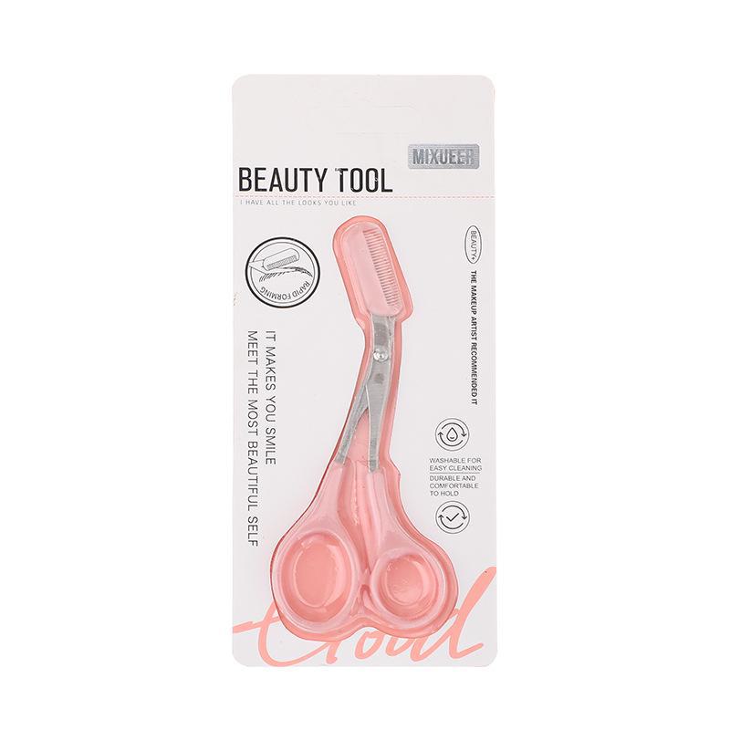 

Набор из триммеров и ножниц для бровей из нержавеющей стали для женщин - портативный набор косметических инструментов Eyebrow Scissors