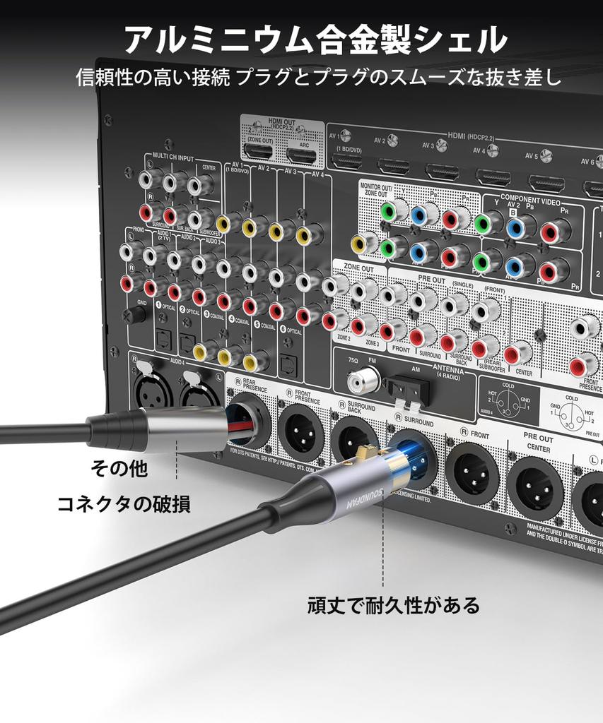 SOUNDFAM XLR Microphone XLR Balanced Microphone Cable Flexible and PVC Jacket Balanced XLR Speaker Cable for XLR Audio Cable, Male-Female [Simple,