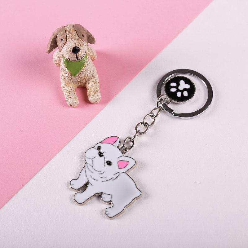 Cute Dog Keyring Gifts Fashionable Animal Charms Small Accessories Car Keyrings and Bag Charms