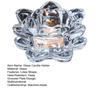 huaqianguhh Crystal Lotus Flower Tealight Candle Holders, Glass Tea Light Candlestick Decor with Deep Grooved Plate, Multifunctional Decoration