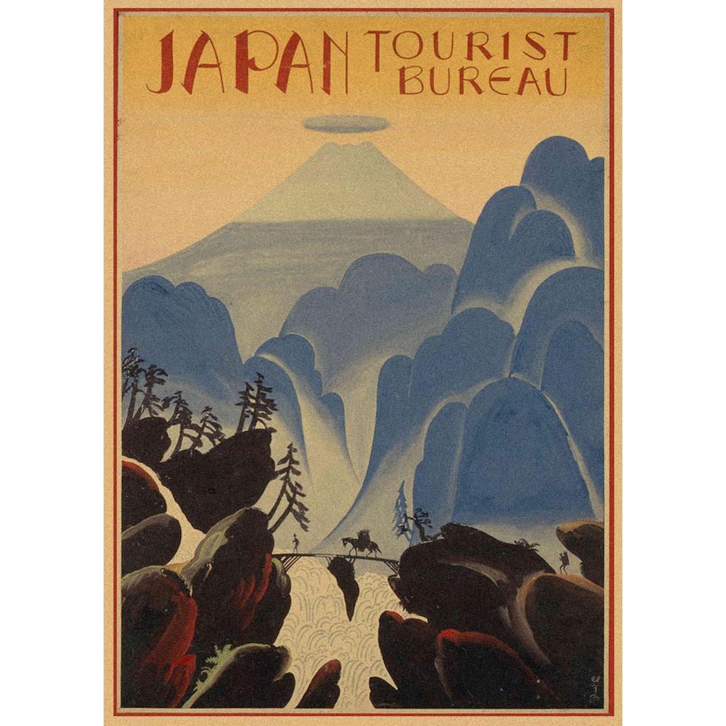 Retro Japanische Landschaft Poster: Sushi Restaurant & Izakaya Wandkunst 391