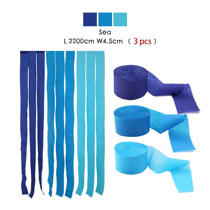 Rainbow 3Pcs/Set Crepe Paper Streamers For Wedding Birthday Party Backdrop Decoration Vibrant Multi-Colored Paper Crepe Garland Ribbon Decor
