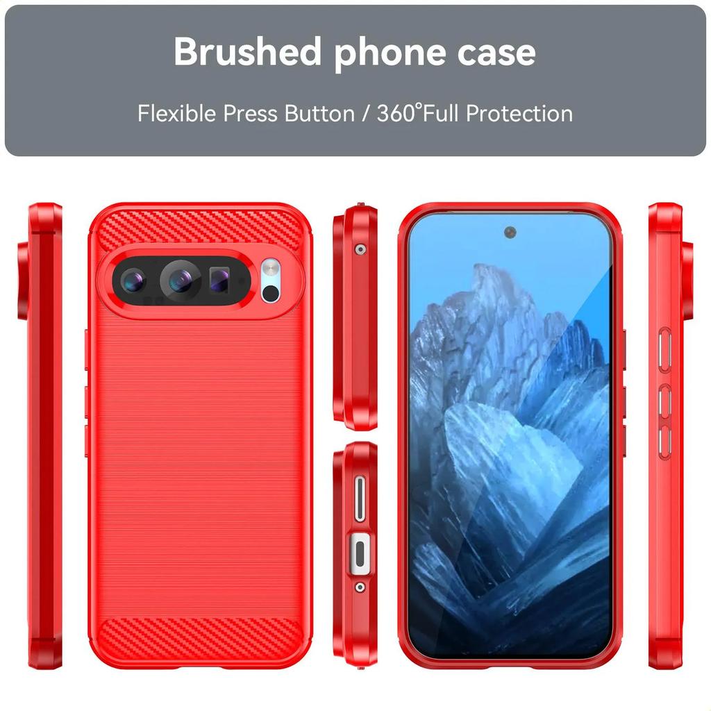 Phone Case For Google Pixel 9 ,flexible Tpu Fiber Protective Cover For Google Pixel 9