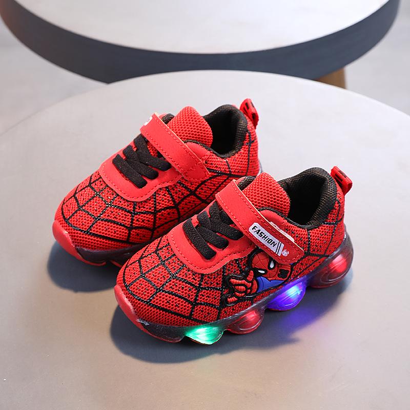 Kids' 2026 Spring Light-Up Running Shoes, Boys' Soft Sole, Non-Slip, Breathable, Toddler Sports Sneakers