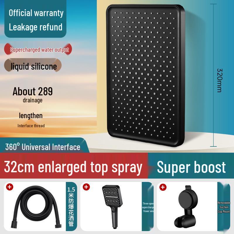 Supercharged Large Shower Head - Single Bathroom Spray Head