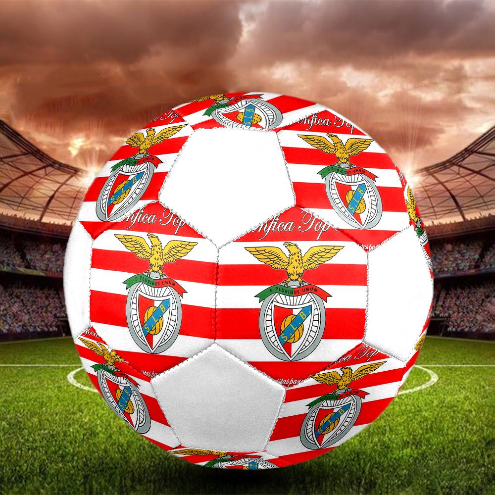 1PC SL Benfica team size 5 soccer ball PrahaIndoor Soccer Ball Colorful All Ages Machine Stitched PVC Competition Ready Durable High-Bounce