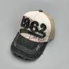 Color Matching Casual Patch 1962 Letter Baseball Cap Men'S And Women'S Sunshade Retro Hole Wind Cap