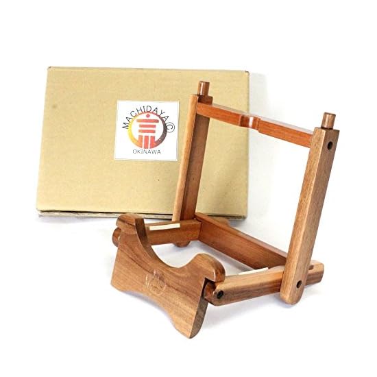 Sanshin Stand Folding Stand Wood Grain Natural@machidaya