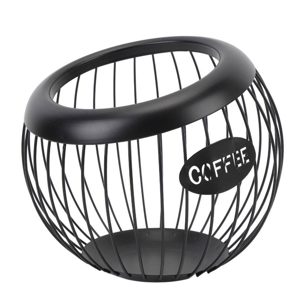 Large Capacity Coffee Pod Holder Wire Basket Large Capacity Coffee Pod Holder  Home Office
