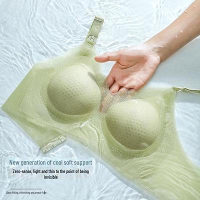 Ice Silk Seamless Nursing Bra for Women – Soft, Wireless, Supportive, Ideal for Summer and Pregnancy