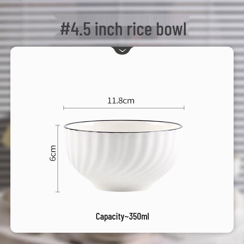 Nordic Ceramic Underglaze Soup Bowl